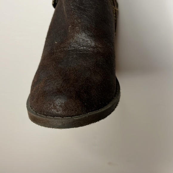 Tall knee boots, dark brown, Candies 7 1/2M, buckle styling, near new condition - Picture 3 of 5